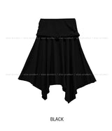 Kyou Unbalance Layered Shirring Skirt