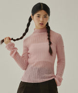 Women’s Turtleneck Knit Light Pink