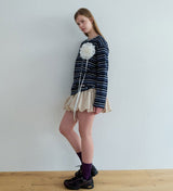 Volume ribbon skirt 2color