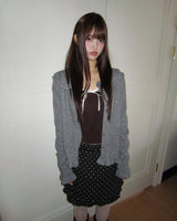 Nuri Ribbon Lace Ribbed Velvet Tank Top