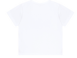 [mnem] オリーブプリントのクロップドTシャツ (white)