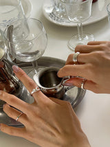 92.5 silver] Rainbow ring (1ea)