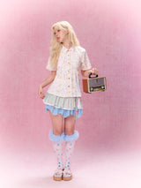 Best Day Ever Pleated Shirt (White)
