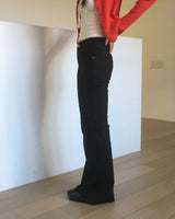 Clan Stripe Spandex Bootcut Denim Pants