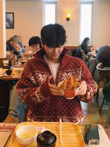 [Premium] サンタリバーシブルノルディックニットジップアップ