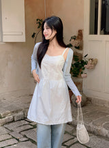 #Wave Ribbon Bolero Knit Cardigan (4color)