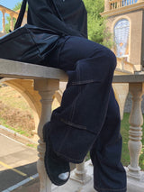 セティピンタックノンフェードデニムパンツ