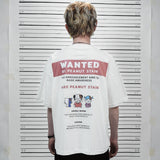 PEANUT STAIN - Fakenut Stain Wanted Ivory Boxy Oversized Tshirt