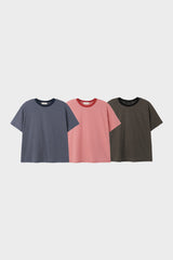 Stripe colourway cropped short-sleeved t-shirt