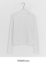 シューカンリブラウンド長袖Tシャツ