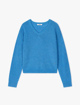 WOOL V-NECK KNIT (BLUE)