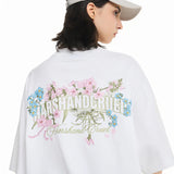 ブルーミングフラワーズエンブロイダードTシャツ