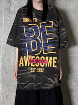ボーン トゥ ビー カモ オーバーサイズド Tシャツ
