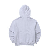 Sound wave artwork damage washing hoodie zip-up (Melange)