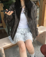 ウォッシングビッグポケット レザージャケット