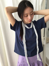 26SS★ [BAONHAUS] キンネイクーリングセミクロップ半袖Tシャツ