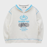 Shawl collar marine sweatshirts