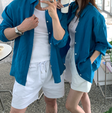 [Unisex] イーザースタンダードリネンシャツ/ 8 カラーズ