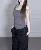 Striped Halter Sleeveless (4colors)