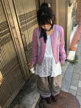 [unisex] ノード カーゴ ポケット ナイロン バンディング ワイド パンツ