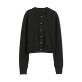 Steady Round Color Long Sleeve Cardigan
