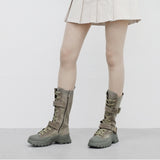 Ned Buckle Suede Middle Boots