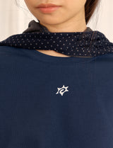 REVERSIBLE FRILL MUFFLER (NAVY)