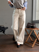 Lucain 307 Cotton Spandex Wide Pants / 5 colors