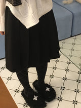 hei pleats midi skirt (2color)