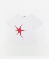 スパークプリントスリムTシャツ [ホワイト]