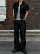 Glossy Flared Jeans
