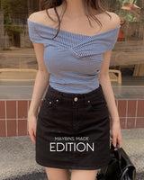 [MADE] Looming off-shoulder T-shirt