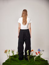 WEIRD denim cargo pants (BLACK
