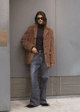 FAUX FUR SINGLE JACKET