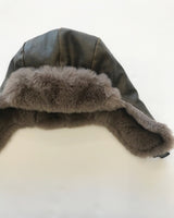 Kyoka Winter Leather Trooper Hat (3color)