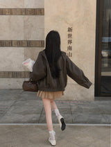 [Bellied made] LOCK, OVERFIT SLIT LEATHER JACKET
