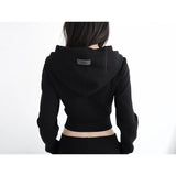 【MADE】button 2way zip-up, black