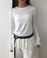 Ruer Frill Long Sleeve Layered T-Shirt