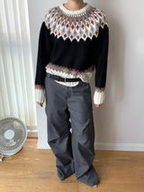 Nordic Jacquard Round Knitwear