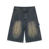 BTB : WAVE WASHING CARPENTER SHORTS [YELLOW MINUIT CORE] [UNISEX]