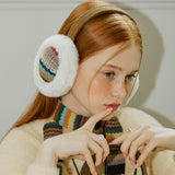 [SET] Stripe Fur Earcuffs & Scarf