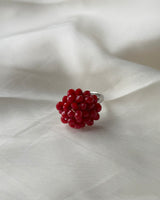 [MADE]レッドフローラルブルームリング