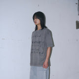 Untitled レイヤーロゴピグメントウォッシュ半袖 Gray