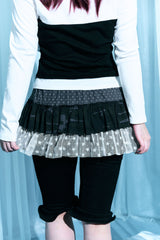 Star dot layered cancan skirt
