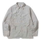 xau hickory chore jacket ivory stripe