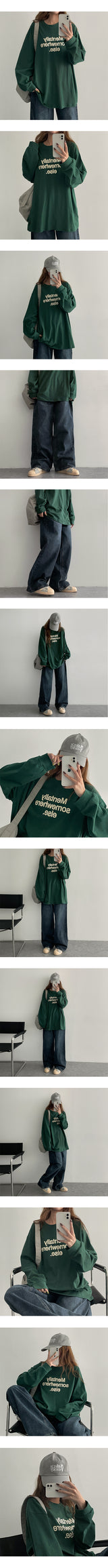 Melton lettering long-sleeve t-shirt