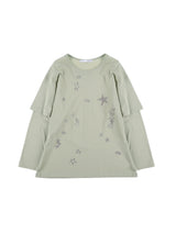 STARRY DOUBLE SLEEVE T (GREEN TEA)