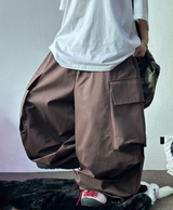 BIG BIG COTTON CARGO BALLOON WIDE OVER PANTS 🖤🩶🤎 - 3 COLORS