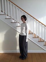 Bias snap long sleeve (4color)