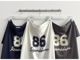 デロンスパン アンバルショルダー ボクシーフィット ショートスリーブTシャツ